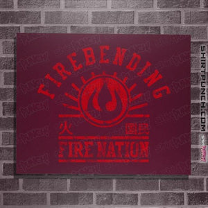 Shirts Posters / 4"x6" / Maroon Fire Bending