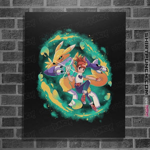 Daily_Deal_Shirts Posters / 4"x6" / Black Digital Fox