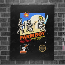 Load image into Gallery viewer, Daily_Deal_Shirts Posters / 4&quot;x6&quot; / Black 8 Bit Farm Boy
