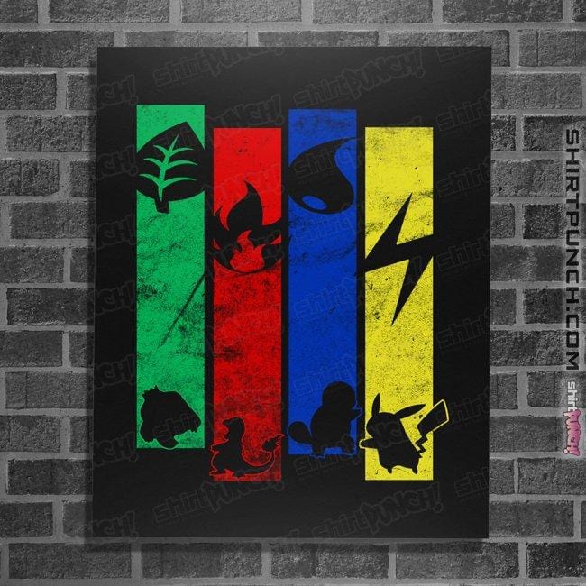 Shirts Posters / 4"x6" / Black Pokestreaks
