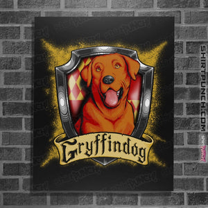 Shirts Posters / 4"x6" / Black Hairy Pupper House Gryffindog
