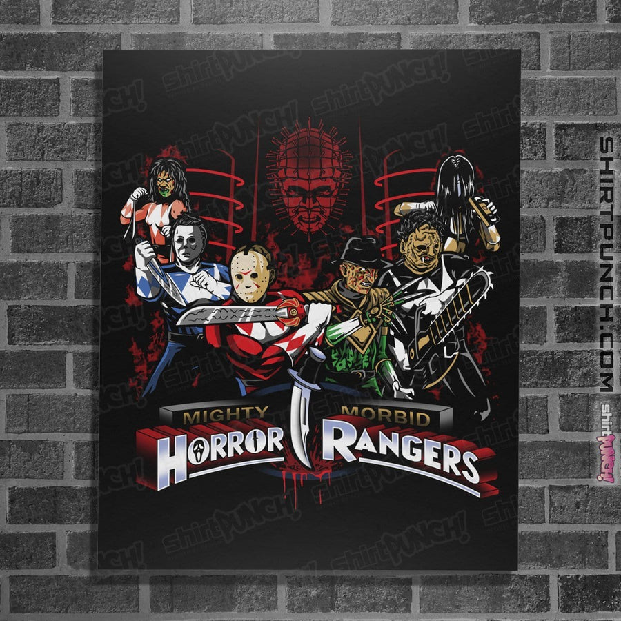 Shirts Posters / 4"x6" / Black Mighty Morbid Horror Rangers