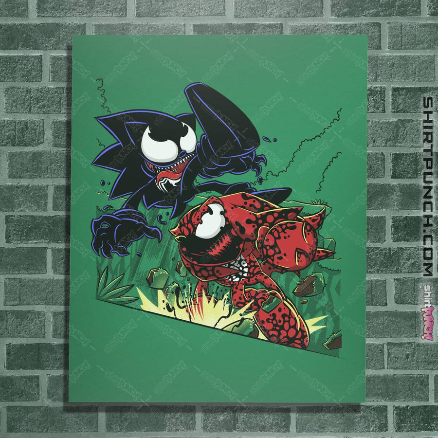 Shirts Posters / 4"x6" / Irish Green Echidna Vs Hedgehog
