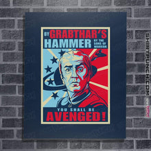 Load image into Gallery viewer, Shirts Posters / 4&quot;x6&quot; / Navy Grabthar&#39;s Hammer
