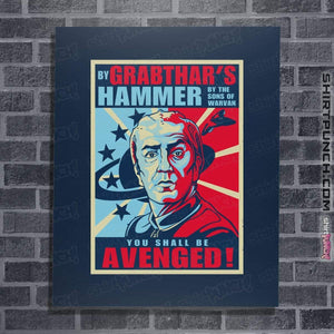 Shirts Posters / 4"x6" / Navy Grabthar's Hammer