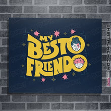 Load image into Gallery viewer, Secret_Shirts Posters / 4&quot;x6&quot; / Navy Besto Friendo
