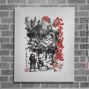Daily_Deal_Shirts Posters / 4"x6" / White Trooper Samurai