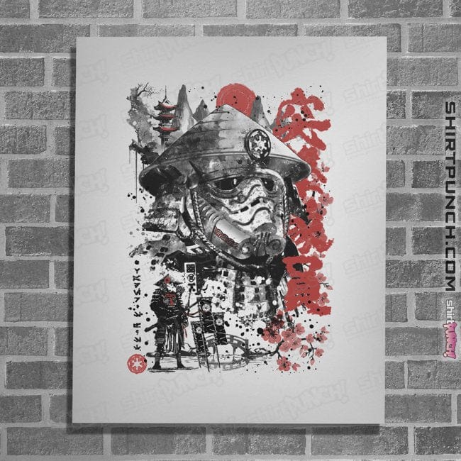 Daily_Deal_Shirts Posters / 4"x6" / White Trooper Samurai