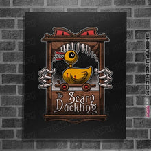 Load image into Gallery viewer, Daily_Deal_Shirts Posters / 4&quot;x6&quot; / Black The Scary Duckling
