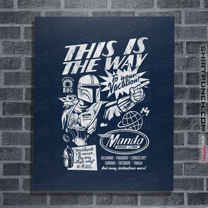 Daily_Deal_Shirts Posters / 4"x6" / Navy Mando Space Lines