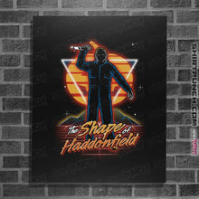 Load image into Gallery viewer, Shirts Posters / 4&quot;x6&quot; / Black Retro Haddonfield Shape
