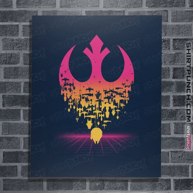 Daily_Deal_Shirts Posters / 4"x6" / Navy Fractured Rebellion 1984