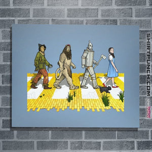 Daily_Deal_Shirts Posters / 4"x6" / Powder Blue Yellow Brick Crossing