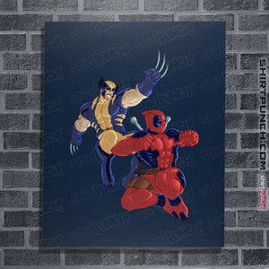 Secret_Shirts Posters / 4"x6" / Navy Wolverine & Deadpool