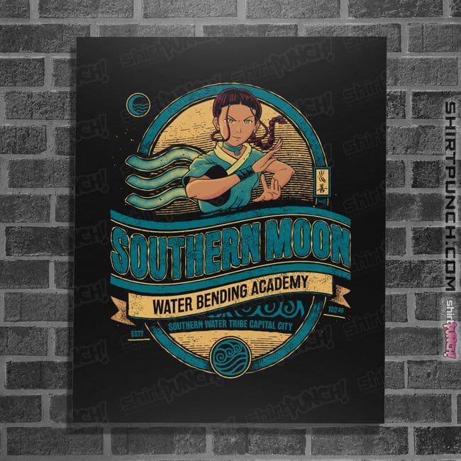 Daily_Deal_Shirts Posters / 4"x6" / Black Southern Moon