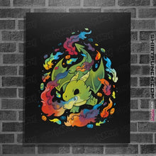 Load image into Gallery viewer, Shirts Posters / 4&quot;x6&quot; / Black Rainbow Dragon
