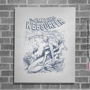 Shirts Posters / 4"x6" / White Web Surfer