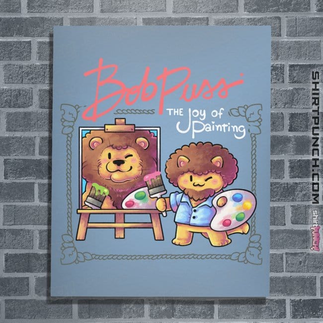 Secret_Shirts Posters / 4"x6" / Powder Blue Kitty Painter!