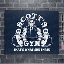 Load image into Gallery viewer, Shirts Posters / 4&quot;x6&quot; / Navy Scott&#39;s Gym

