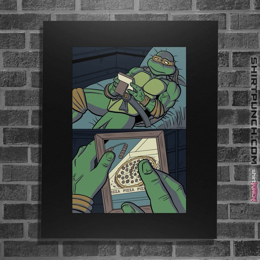 Shirts Posters / 4"x6" / Black Longing For Pizza