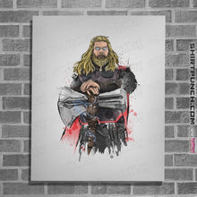 Load image into Gallery viewer, Shirts Posters / 4&quot;x6&quot; / White God Of Thunder Watercolor

