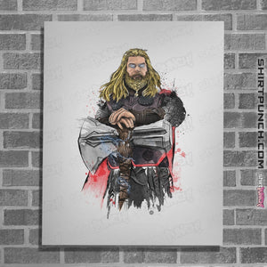 Shirts Posters / 4"x6" / White God Of Thunder Watercolor