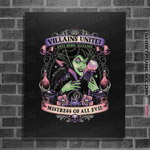 Daily_Deal_Shirts Posters / 4"x6" / Black Villains Unite Maleficent