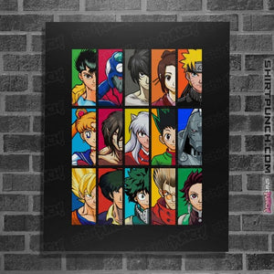 Daily_Deal_Shirts Posters / 4"x6" / Black Anime VS Anime