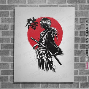 Daily_Deal_Shirts Posters / 4"x6" / White Kenshin Sumi-e