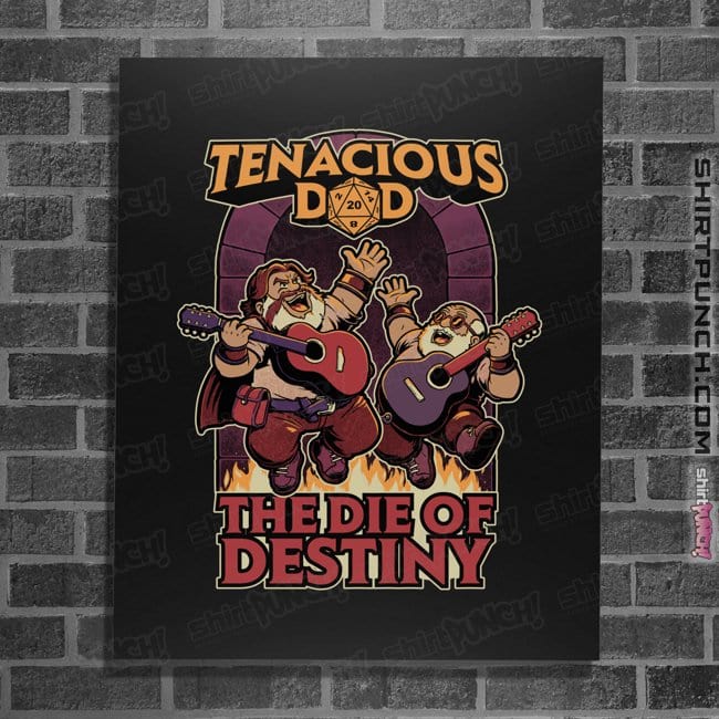Daily_Deal_Shirts Posters / 4"x6" / Black The Die Of Destiny