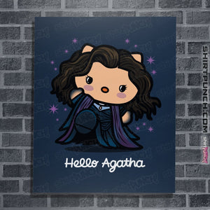 Shirts Posters / 4"x6" / Navy Hello Agatha