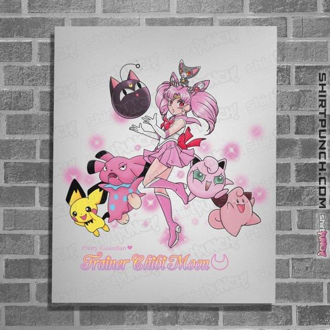 Shirts Posters / 4"x6" / White Trainer Chibi Moon