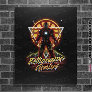 Shirts Posters / 4"x6" / Black Retro Billionaire Genius