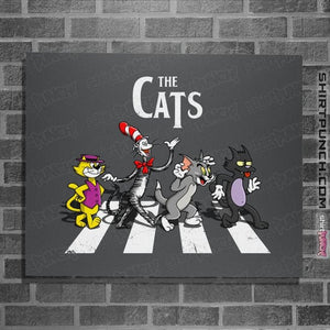Daily_Deal_Shirts Posters / 4"x6" / Charcoal The Cats