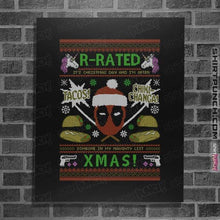 Load image into Gallery viewer, Shirts Posters / 4&quot;x6&quot; / Black Rated R Christmas
