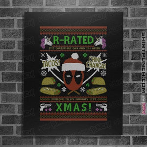 Shirts Posters / 4"x6" / Black Rated R Christmas