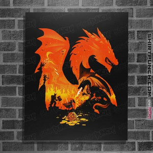 Daily_Deal_Shirts Posters / 4"x6" / Black Fantasy Flames