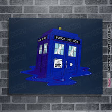 Load image into Gallery viewer, Daily_Deal_Shirts Posters / 4&quot;x6&quot; / Navy Melting Tardis
