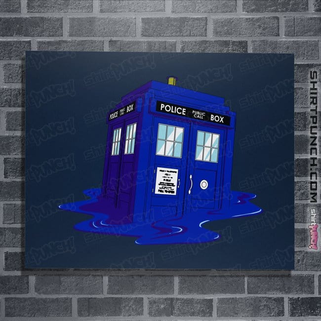 Daily_Deal_Shirts Posters / 4"x6" / Navy Melting Tardis