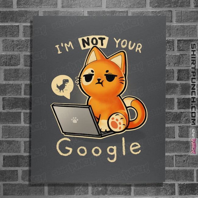 Daily_Deal_Shirts Posters / 4"x6" / Charcoal Not Your Google