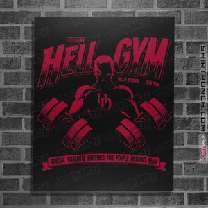 Daily_Deal_Shirts Posters / 4"x6" / Black Hell Gym