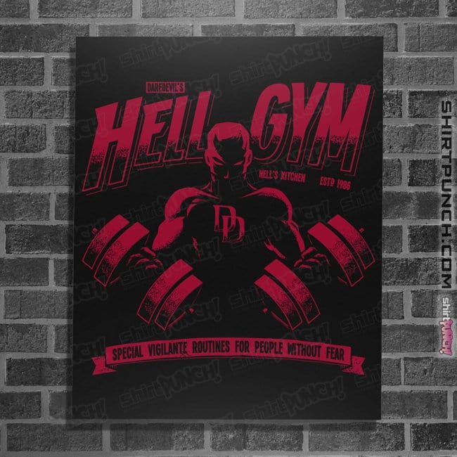 Daily_Deal_Shirts Posters / 4"x6" / Black Hell Gym