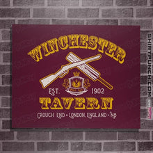 Load image into Gallery viewer, Secret_Shirts Posters / 4&quot;x6&quot; / Maroon Winchester Tavern Crest
