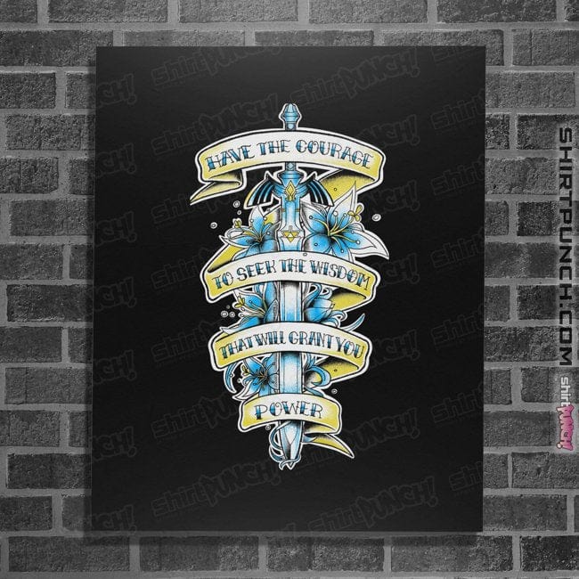 Daily_Deal_Shirts Posters / 4"x6" / Black Vintage Sword