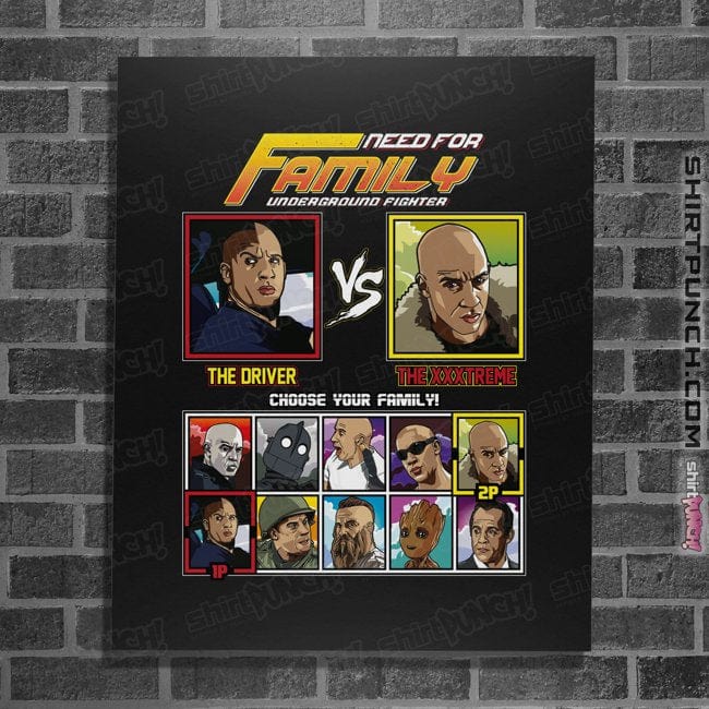 Shirts Posters / 4"x6" / Black Family Fighter