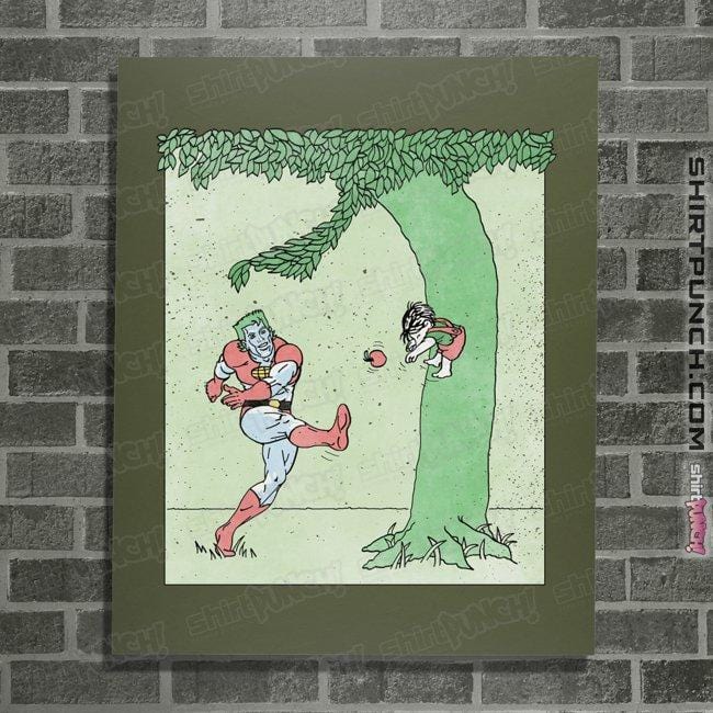 Secret_Shirts Posters / 4"x6" / Military Green Captn Planet