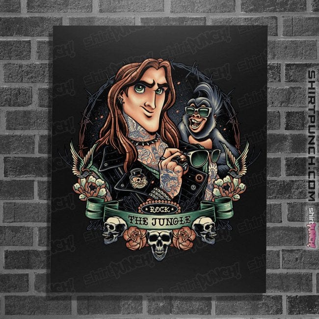 Daily_Deal_Shirts Posters / 4"x6" / Black Save the Jungle