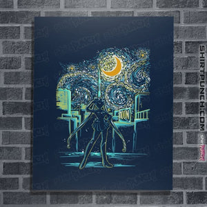 Secret_Shirts Posters / 4"x6" / Navy The Starry Moon