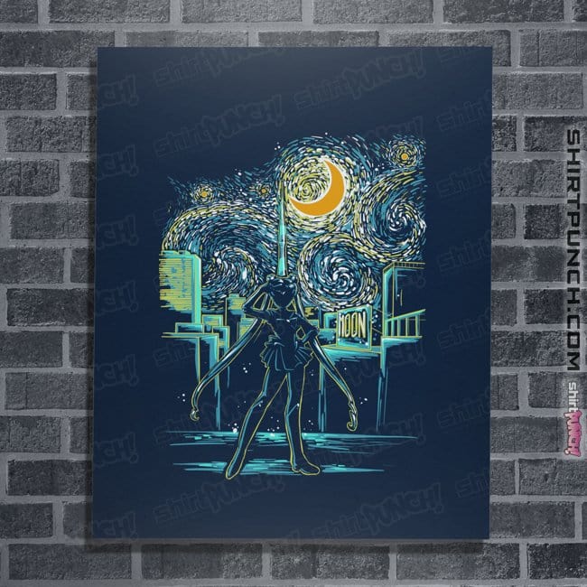 Secret_Shirts Posters / 4"x6" / Navy The Starry Moon