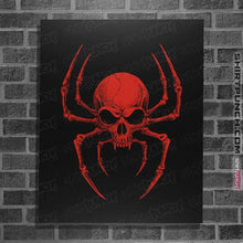 Load image into Gallery viewer, Daily_Deal_Shirts Posters / 4&quot;x6&quot; / Black Spider Skull
